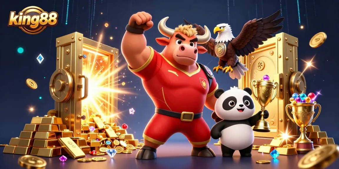Experience the thrill of king88 with a vibrant casino scene featuring engaging characters and dynamic gameplay elements.