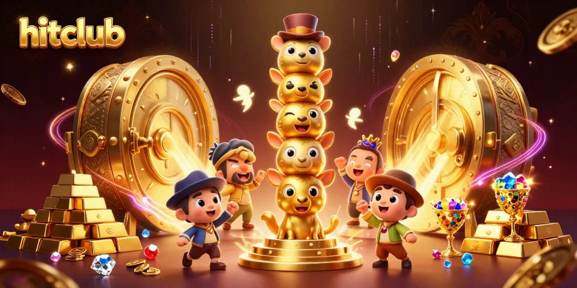 Experience the thrill of hitclub with vibrant casino visuals and dynamic treasure scenes.