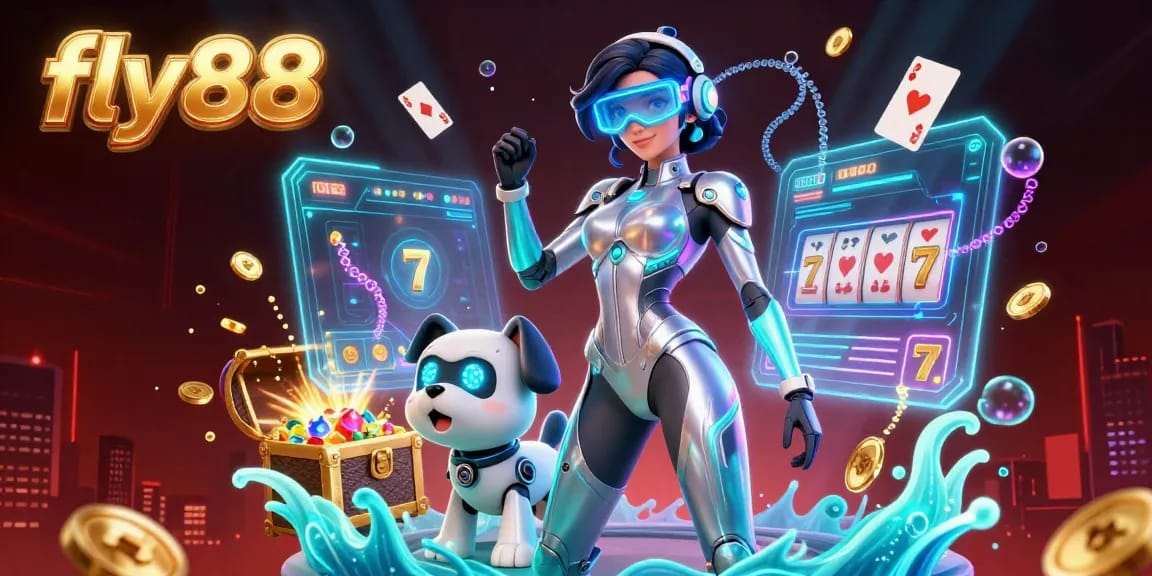 Experience thrilling luck at fly88 with vibrant slot games and a futuristic casino atmosphere.