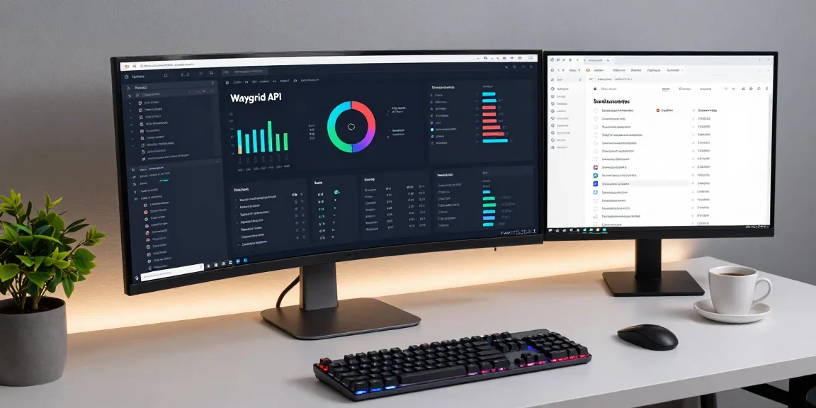 Waygrid API management dashboard in modern software development workspace with security compliance and cloud computing integration.